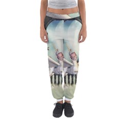 Cute Little Pegasus In The Sky, Cartoon Women s Jogger Sweatpants by FantasyWorld7