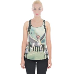 Cute Little Pegasus In The Sky, Cartoon Piece Up Tank Top by FantasyWorld7