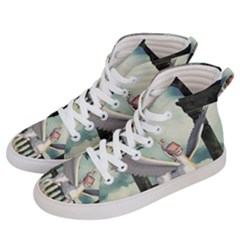 Cute Little Pegasus In The Sky, Cartoon Men s Hi-top Skate Sneakers by FantasyWorld7