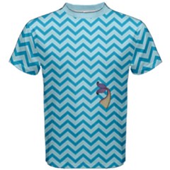 Chevron Mermaid Pattern Men s Cotton Tee by emilyzragz