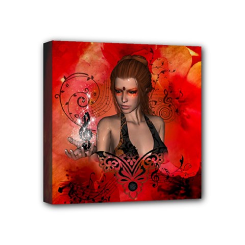 The Fairy Of Music Mini Canvas 4  X 4  (stretched) by FantasyWorld7