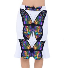 Abstract Animal Art Butterfly Mermaid Skirt