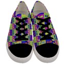 Cartoon Style Marine Life Motif Pattern Men s Low Top Canvas Sneakers View1