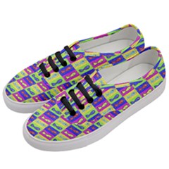 Cartoon Style Marine Life Motif Pattern Women s Classic Low Top Sneakers by dflcprints