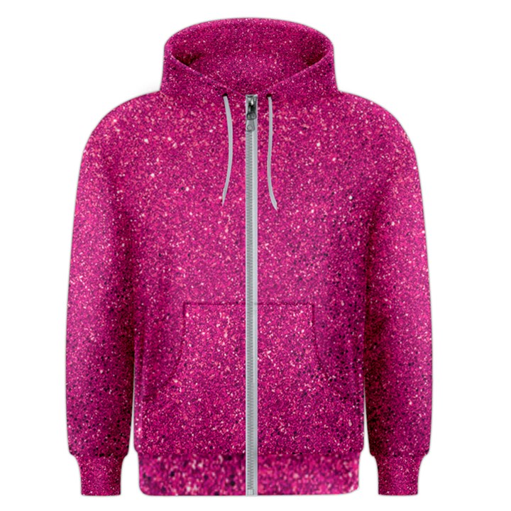 Hot Pink Glitter Men s Zipper Hoodie