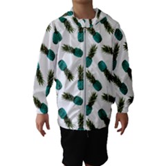 Pinapples Teal Hooded Windbreaker (kids) by snowwhitegirl