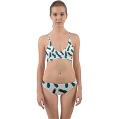 Pinapples Teal Wrap Around Bikini Set by snowwhitegirl