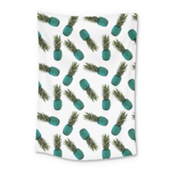 Pinapples Teal Small Tapestry by snowwhitegirl