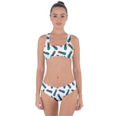 Pinapples Teal Criss Cross Bikini Set by snowwhitegirl