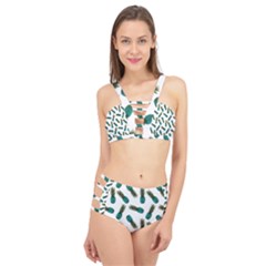 Pinapples Teal Cage Up Bikini Set by snowwhitegirl