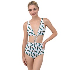 Pinapples Teal Tied Up Two Piece Swimsuit by snowwhitegirl