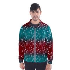 Red Teal Music Windbreaker (men) by snowwhitegirl