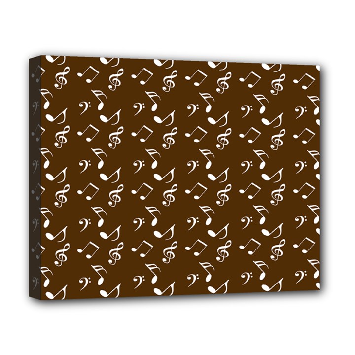 Brown Music Deluxe Canvas 20  x 16  (Stretched)