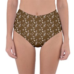 Brown Music Reversible High-waist Bikini Bottoms by snowwhitegirl