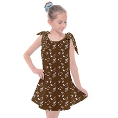 Brown Music Kids  Tie Up Tunic Dress by snowwhitegirl