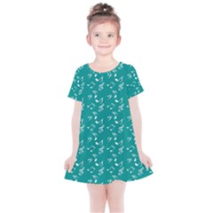 Teal Music Kids  Simple Cotton Dress by snowwhitegirl