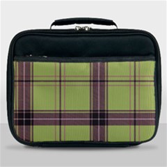 Avocado Green Plaid Lunch Bag