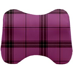 Violet Plaid Head Support Cushion