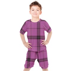 Violet Plaid Kid s Set