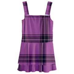 Violet Plaid Kids  Layered Skirt Swimsuit