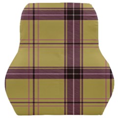 Beige Purple Plaid Car Seat Back Cushion 