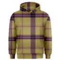 Beige Purple Plaid Men s Overhead Hoodie View1