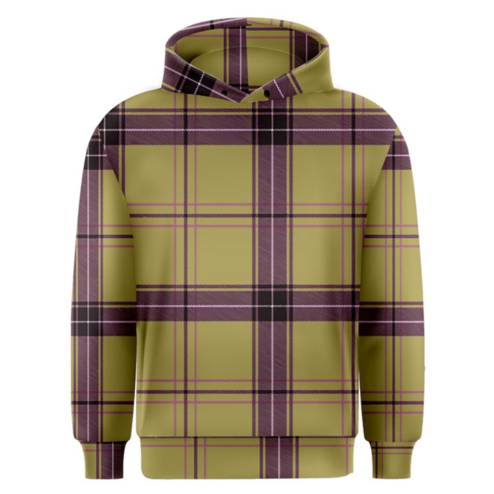 Beige Purple Plaid Men s Overhead Hoodie