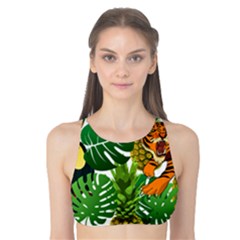 Tropical Pelican Tiger Jungle Tank Bikini Top by snowwhitegirl