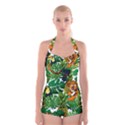 Tropical Pelican Tiger Jungle Boyleg Halter Swimsuit  View1