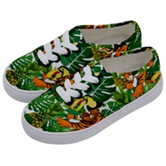 Tropical Pelican Tiger Jungle Kids  Classic Low Top Sneakers by snowwhitegirl