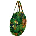 Tropical Pelican Tiger Jungle Black Giant Round Zipper Tote View3