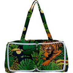 Tropical Pelican Tiger Jungle Black Multi Function Bag	 by snowwhitegirl