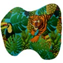 Tropical Pelican Tiger Jungle Blue Head Support Cushion View4