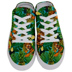 Tropical Pelican Tiger Jungle Blue Half Slippers by snowwhitegirl