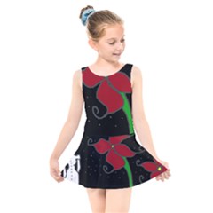 Dream Victorian Girl Kids  Skater Dress Swimsuit