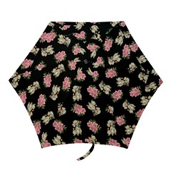 Retro Dog Floral Pattern Mini Folding Umbrellas by snowwhitegirl