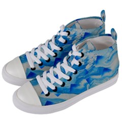 Space Fracture Women s Mid-top Canvas Sneakers by WILLBIRDWELL