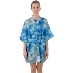 SPACE FRACTURE Quarter Sleeve Kimono Robe