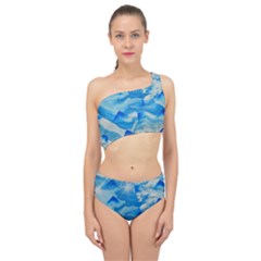 SPACE FRACTURE Spliced Up Two Piece Swimsuit