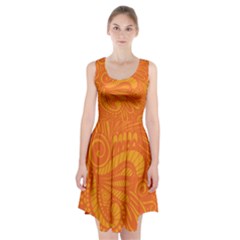 Pop Orange Racerback Midi Dress