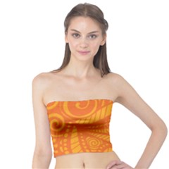 Pop Orange Tube Top by ArtByAmyMinori