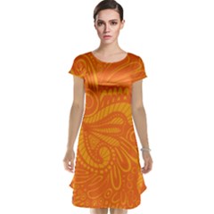 Pop Orange Cap Sleeve Nightdress by ArtByAmyMinori