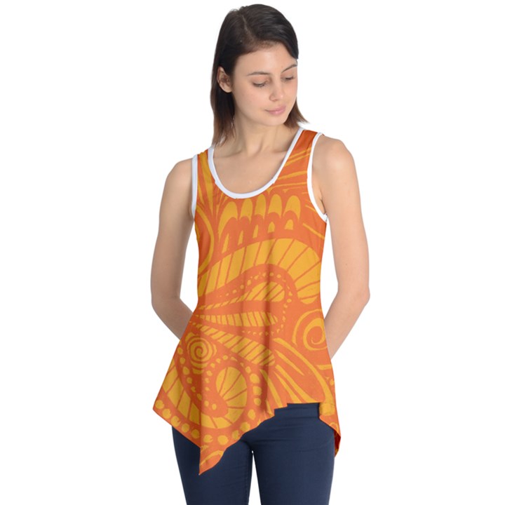 Pop Orange Sleeveless Tunic