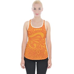 Pop Orange Piece Up Tank Top by ArtByAmyMinori