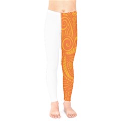 Pop Orange Kids  Legging by ArtByAmyMinori