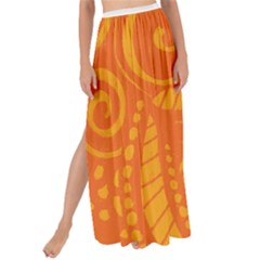 Pop Orange Maxi Chiffon Tie-up Sarong by ArtByAmyMinori