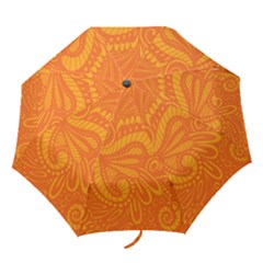 Pop Orange Folding Umbrellas by ArtByAmyMinori