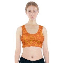 Pop Orange Sports Bra With Pocket by ArtByAmyMinori