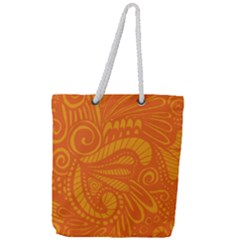 Pop Orange Full Print Rope Handle Tote (large) by ArtByAmyMinori