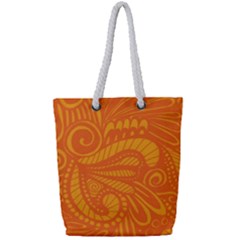 Pop Orange Full Print Rope Handle Tote (small) by ArtByAmyMinori